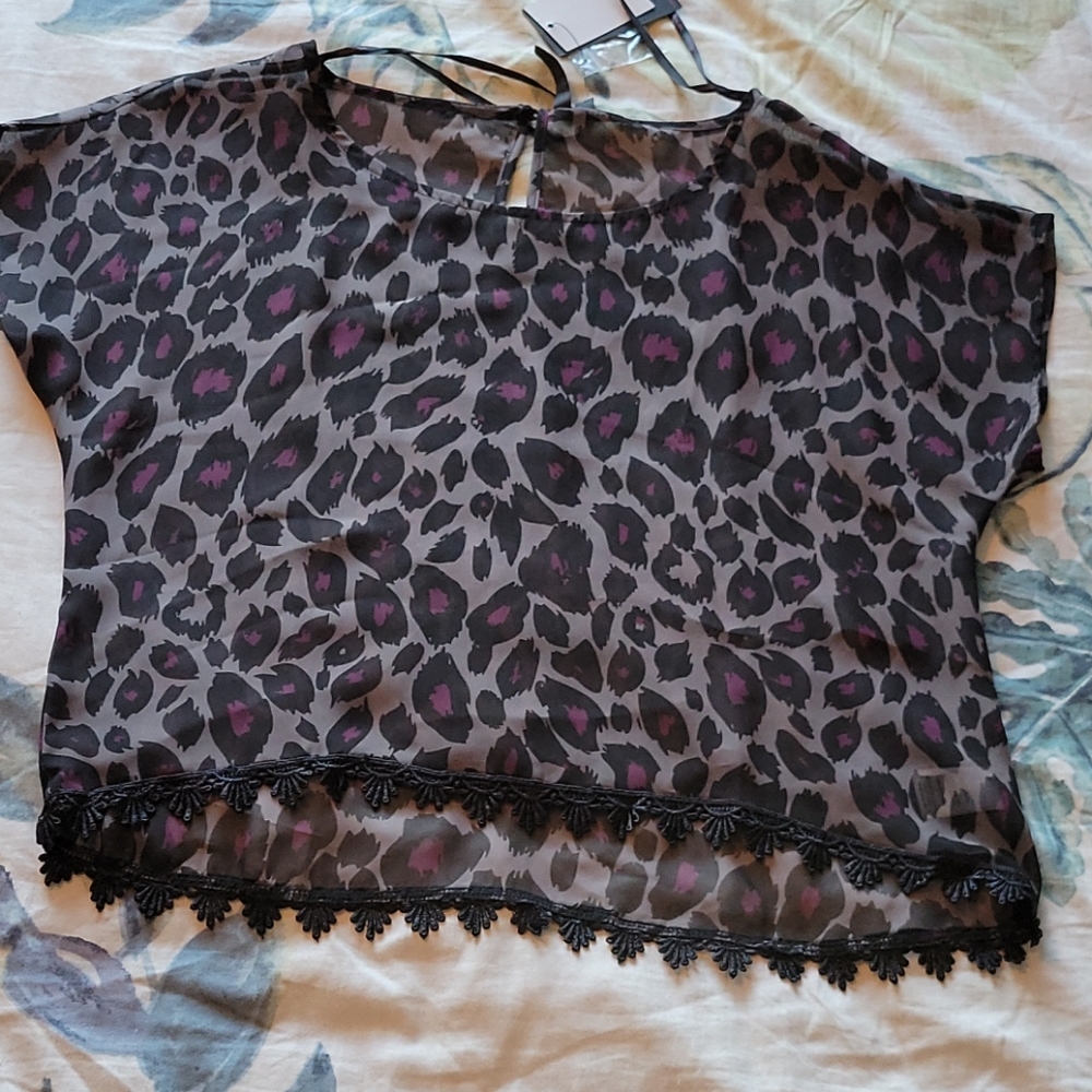 Material Girl sheer crop top